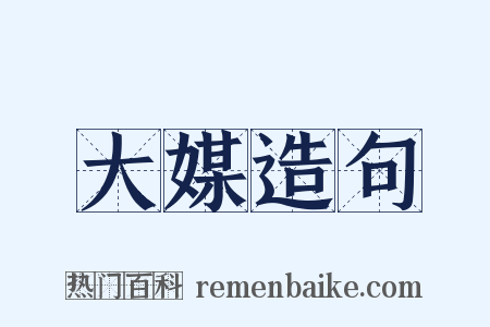 大媒造句是什么意思的图片